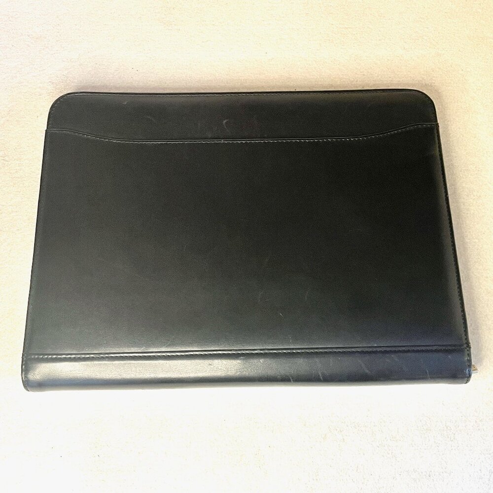 Leeds Zippered Portfolio Folder/Organizer * Black Leather-like * 10"x13.5" - Picture 2 of 5